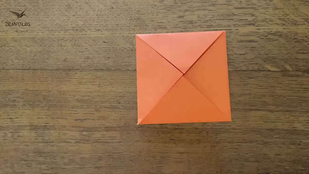 orange origami blintz base